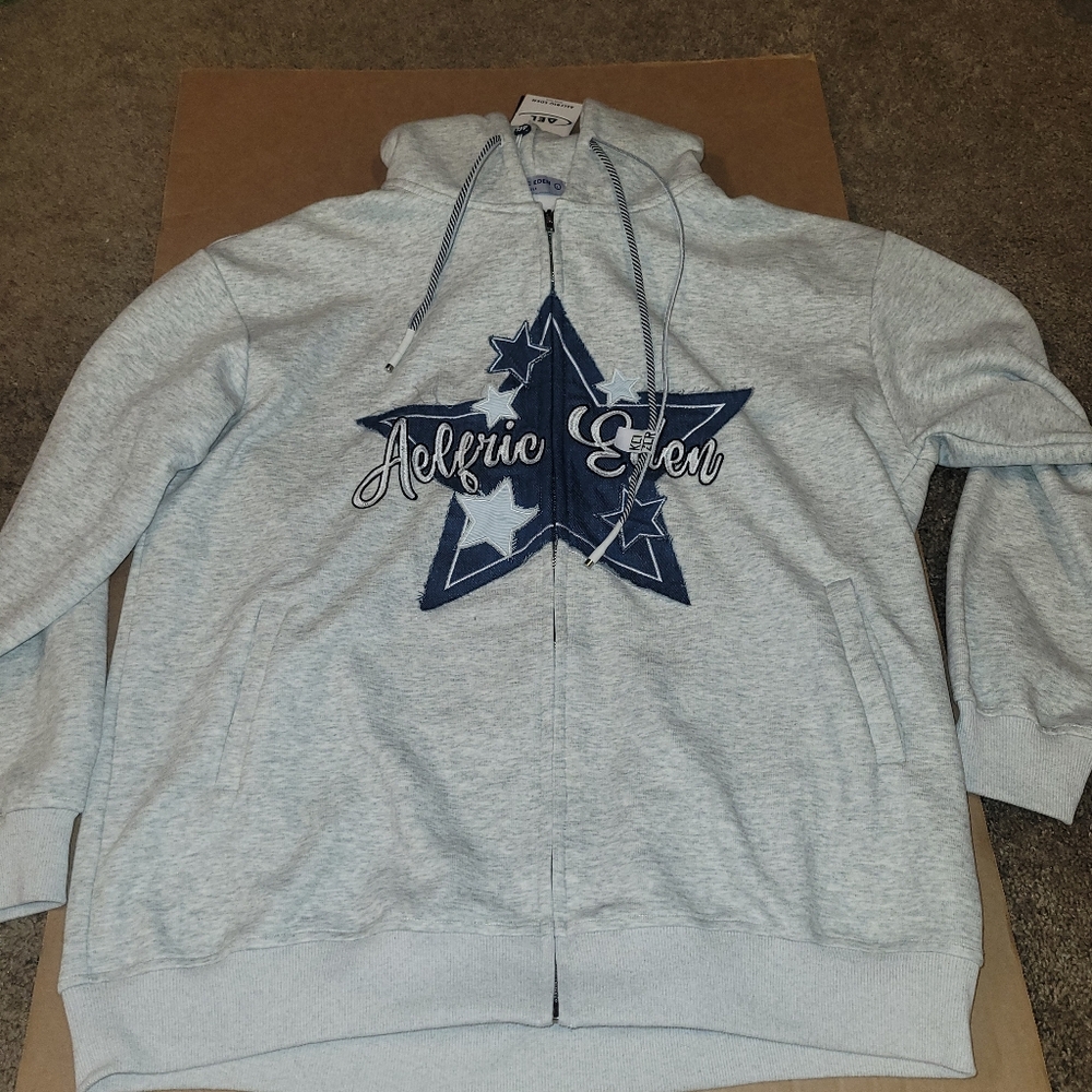 Aelfric Eden Oversized Star Zip Up Hoodie